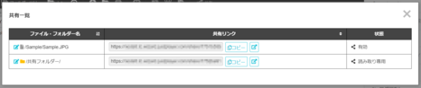 共有一覧
