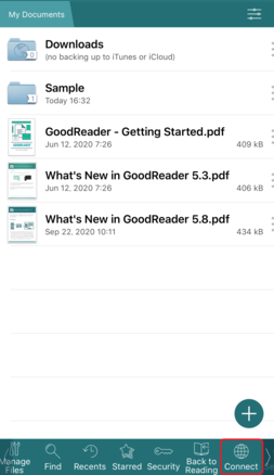 「Connect」をタップ